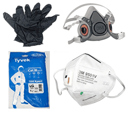 PPE, Personal Protective Equipment, Dust Masks, Disposable Gloves